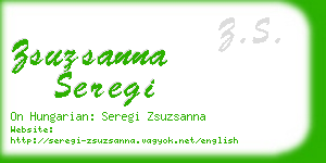 zsuzsanna seregi business card